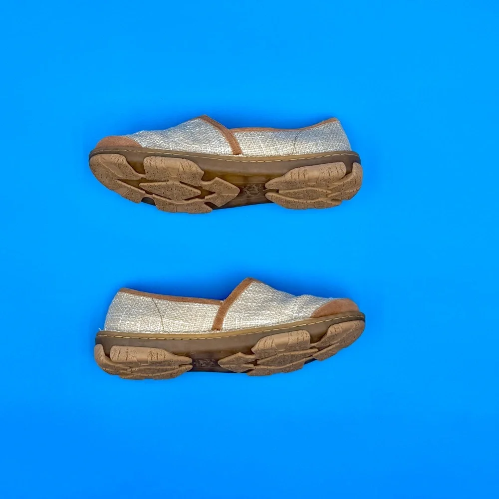 Tony Lama Tan and‎ Cream Slip-On Loafers